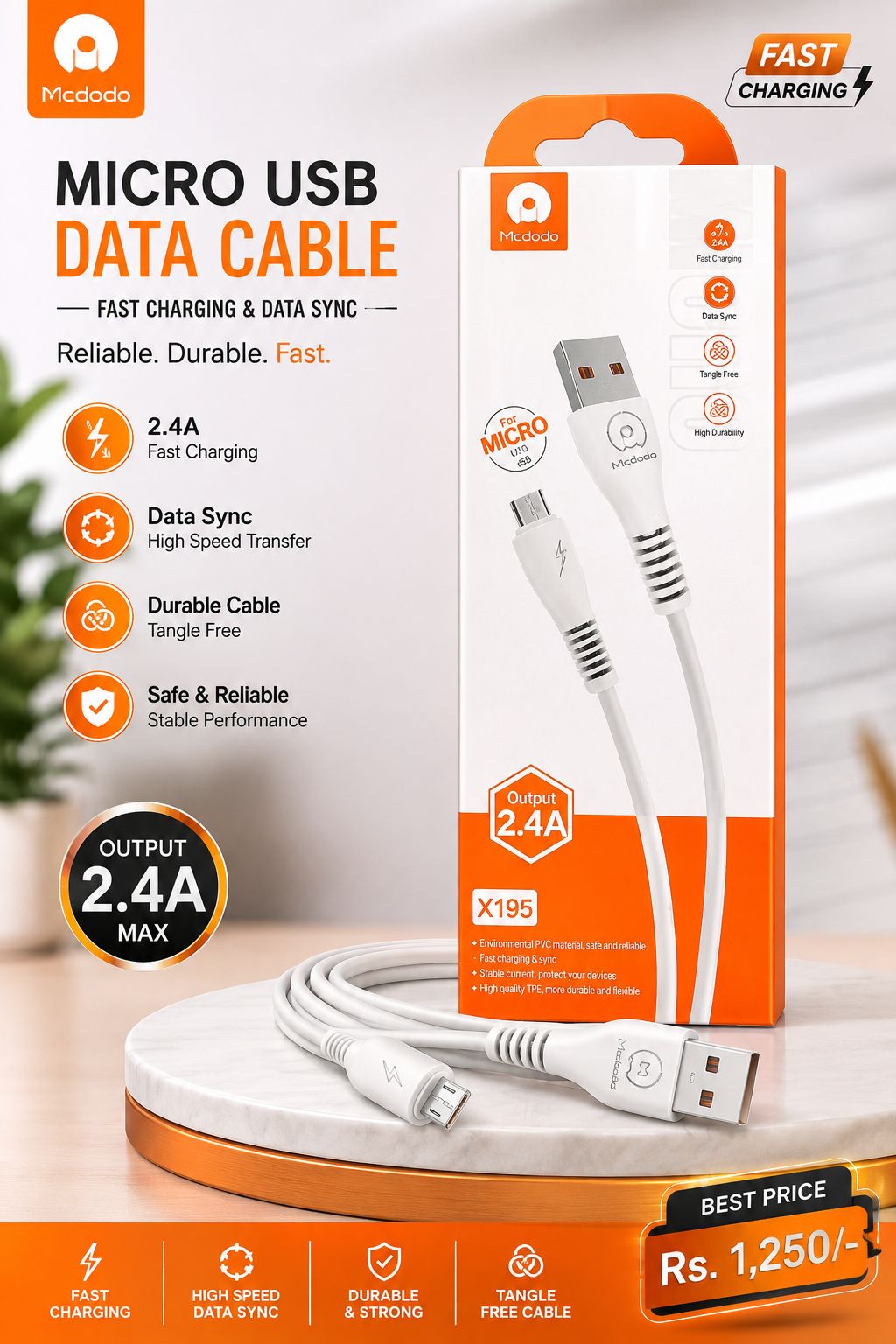 Micro USB data cable
