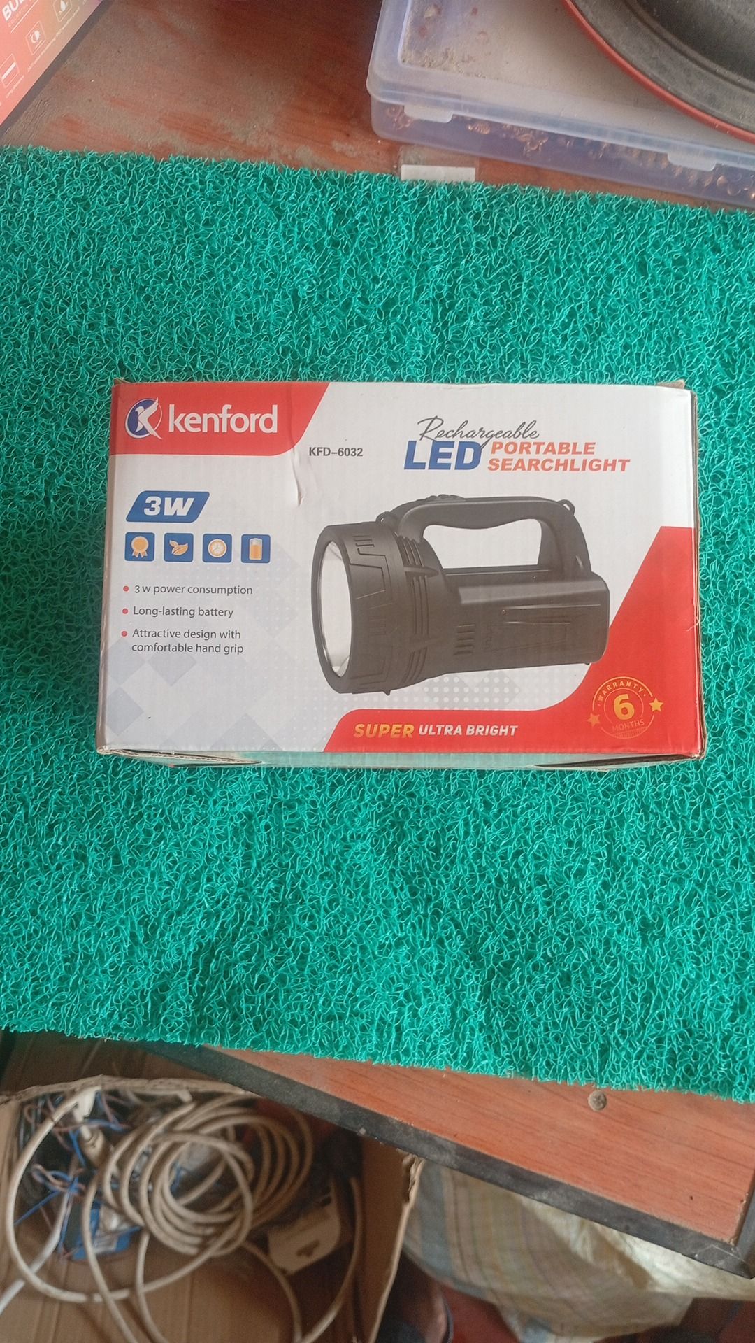 Portable Rechargeable LED Search Light – 3W